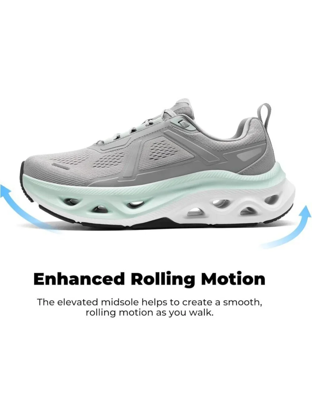 Men's Grey Comfortable Shoes MovePropel Athletic Breathable Tennis Sneakers